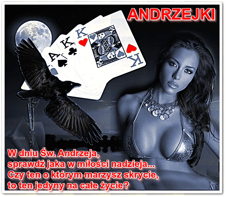 Kobieta z czarnym krukiem w andrzejki